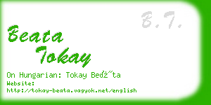 beata tokay business card